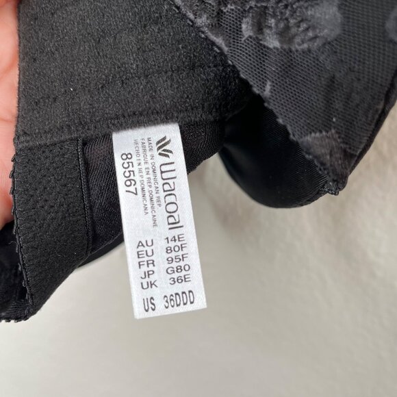 Wacoal Womens Black Awareness Underwire Full Coverage Bra 36DDD 85567 - Picture 5 of 8